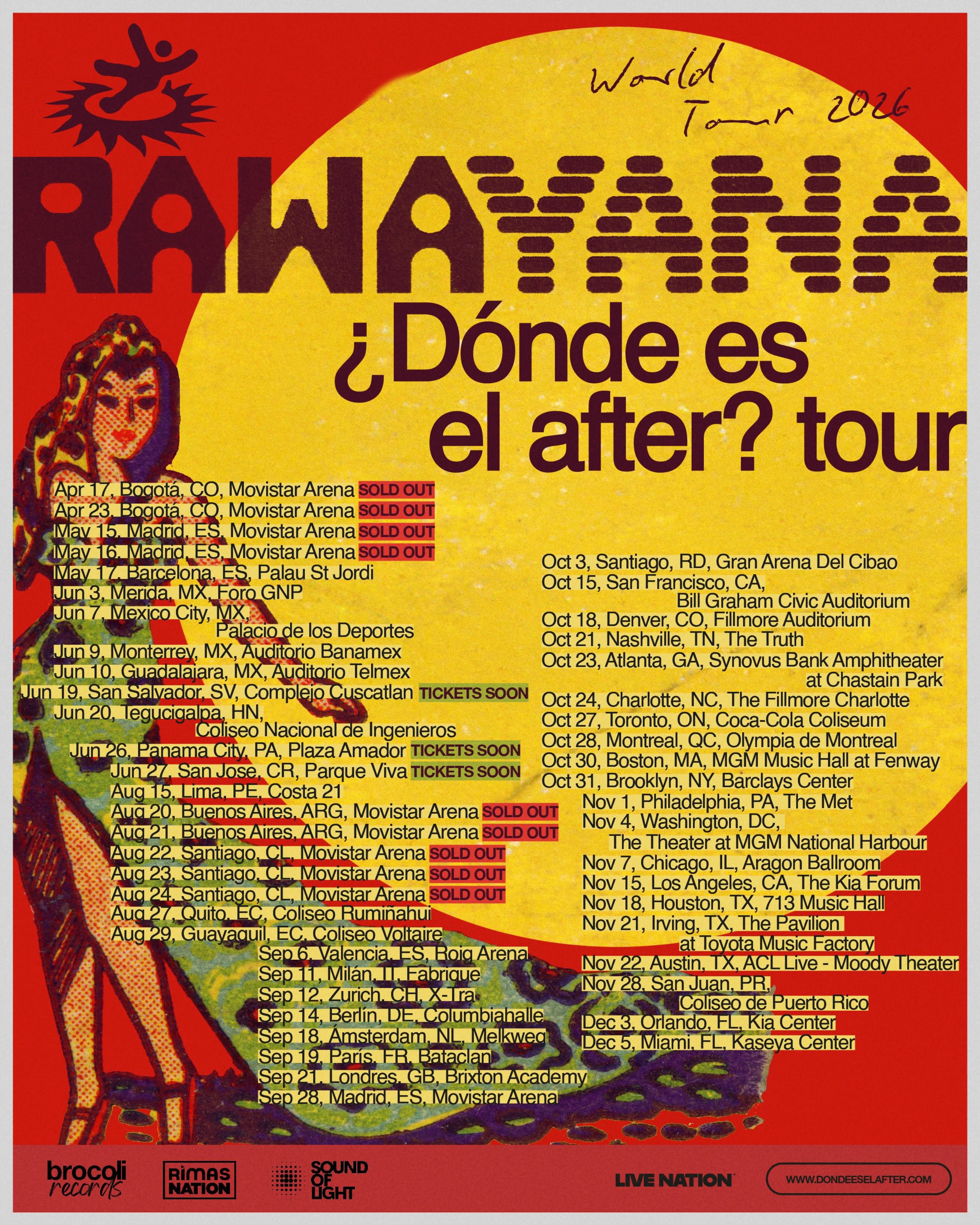 Rawayana 2026 concert poster